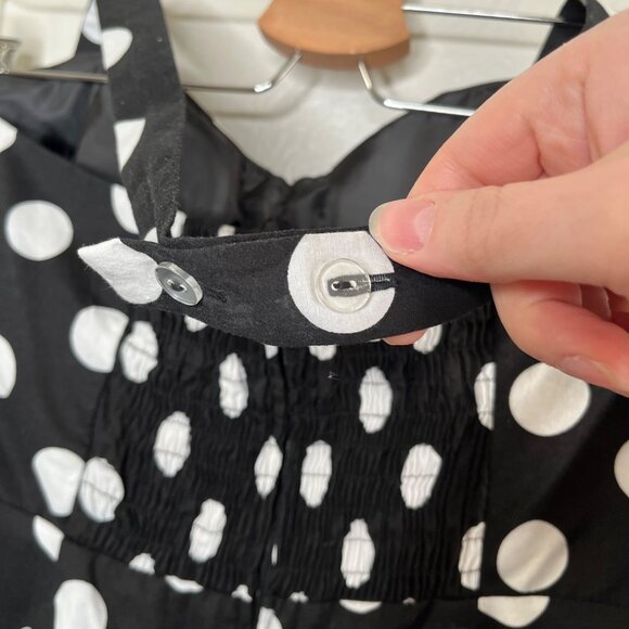 R & K Originals Womens y2k vintage Polka Dot Strapless Halter Dress Size 8 - Picture 8 of 10